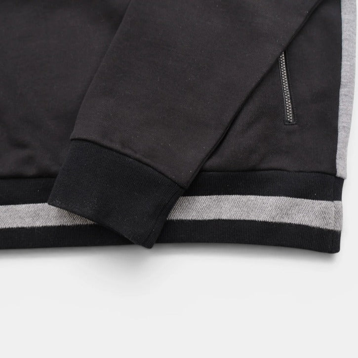 Zegna Grey/Black Cotton Hooded Bomber – pre-owned luxury menswear at Sanpetuna
