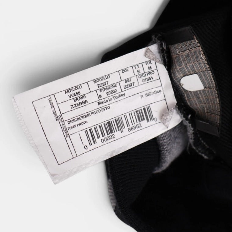 Zegna Grey/Black Cotton Hooded Bomber – pre-owned luxury menswear at Sanpetuna