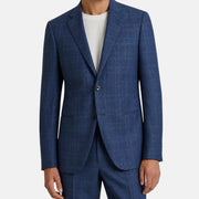 Blue Checkered Suit made of Polyester/Wool (EU 50)