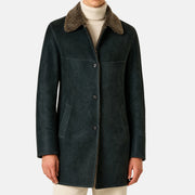 Gray Shearling Coat made of Lambskin (EU 48)
