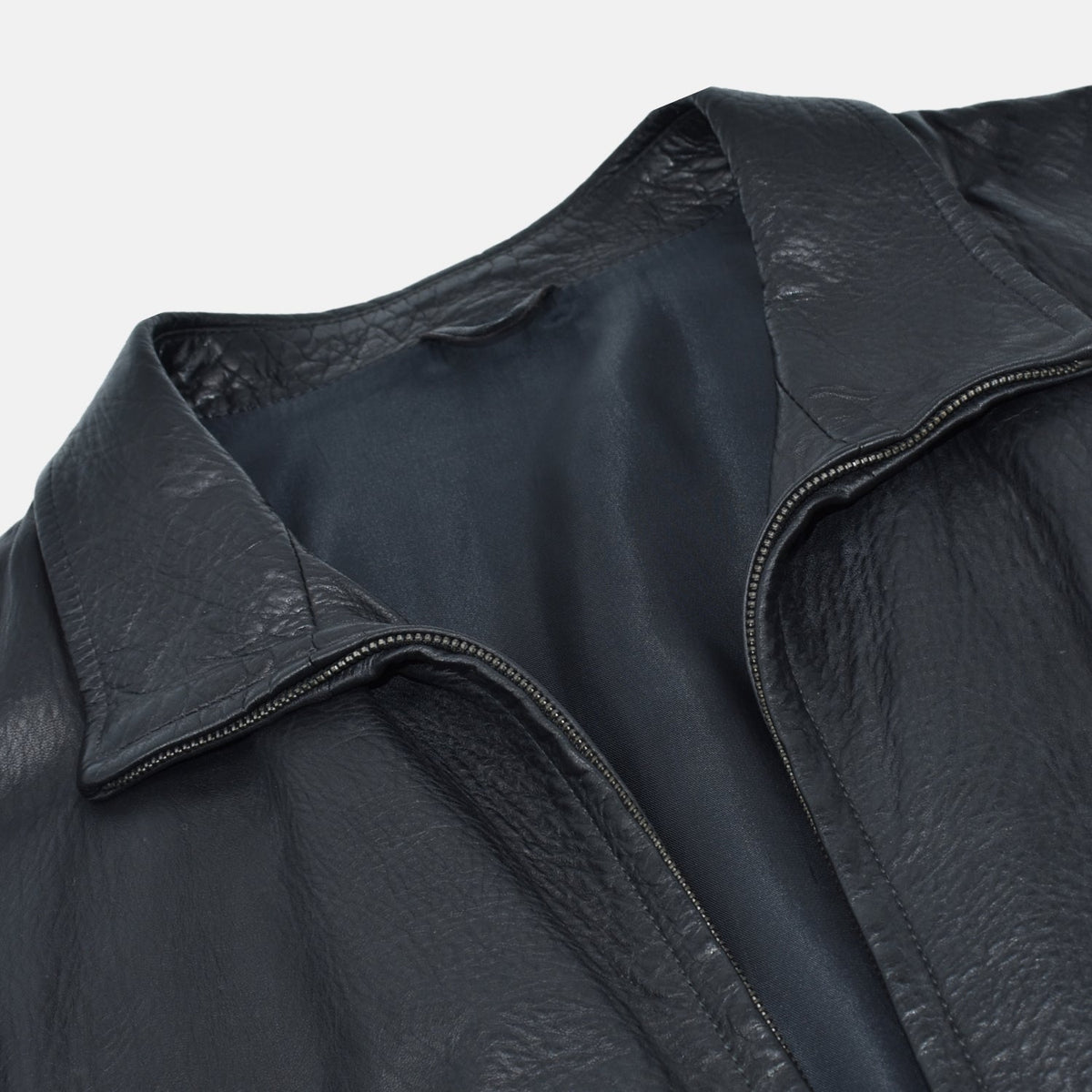 Black Leather Zip Jacket