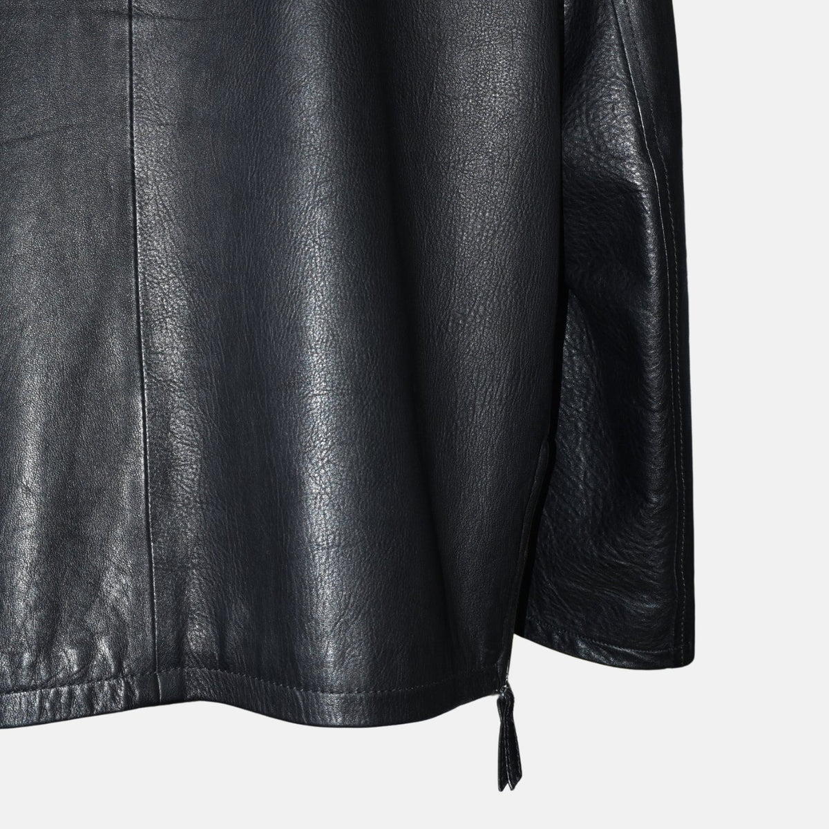 Black Leather Zip Jacket