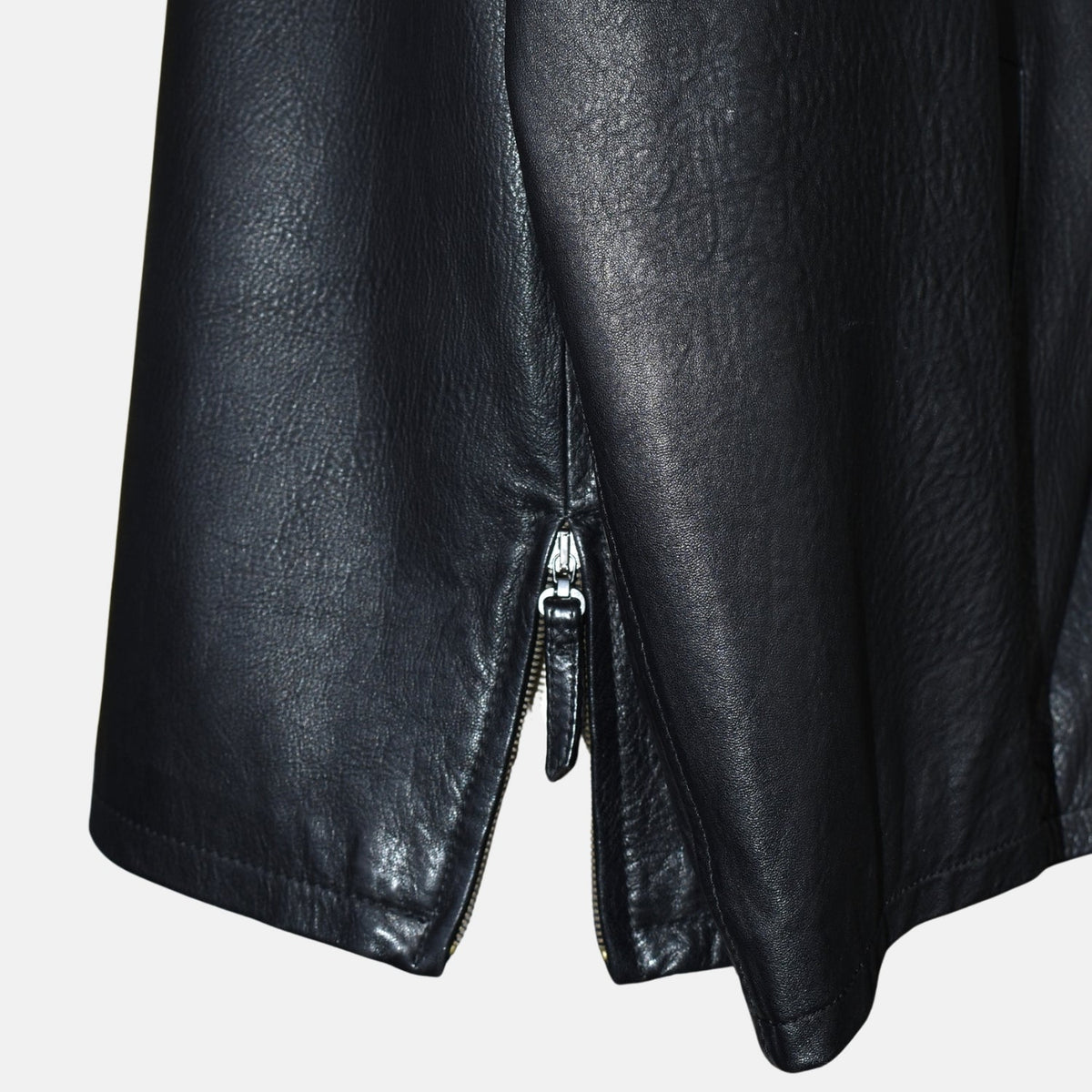 Black Leather Zip Jacket
