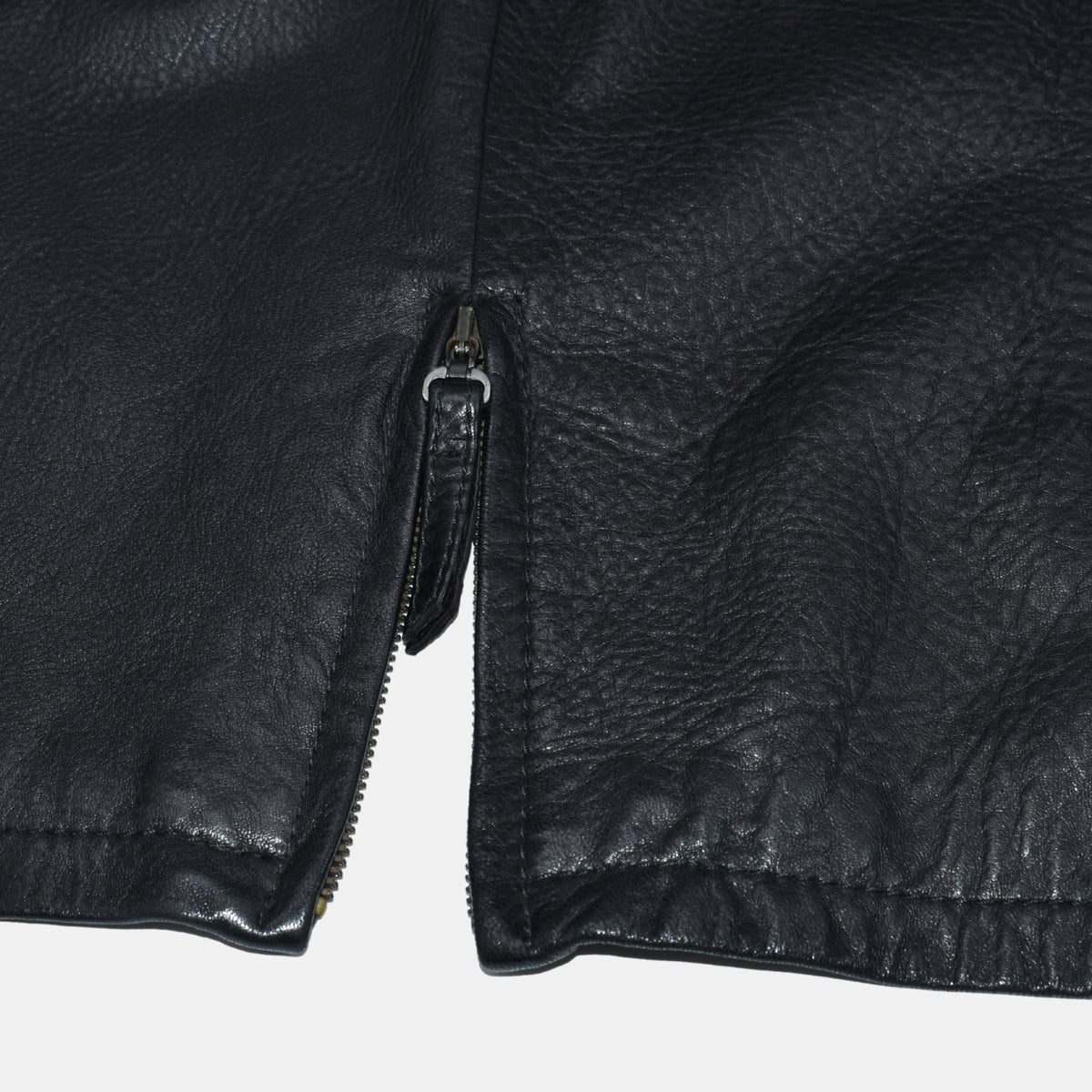 Black Leather Zip Jacket