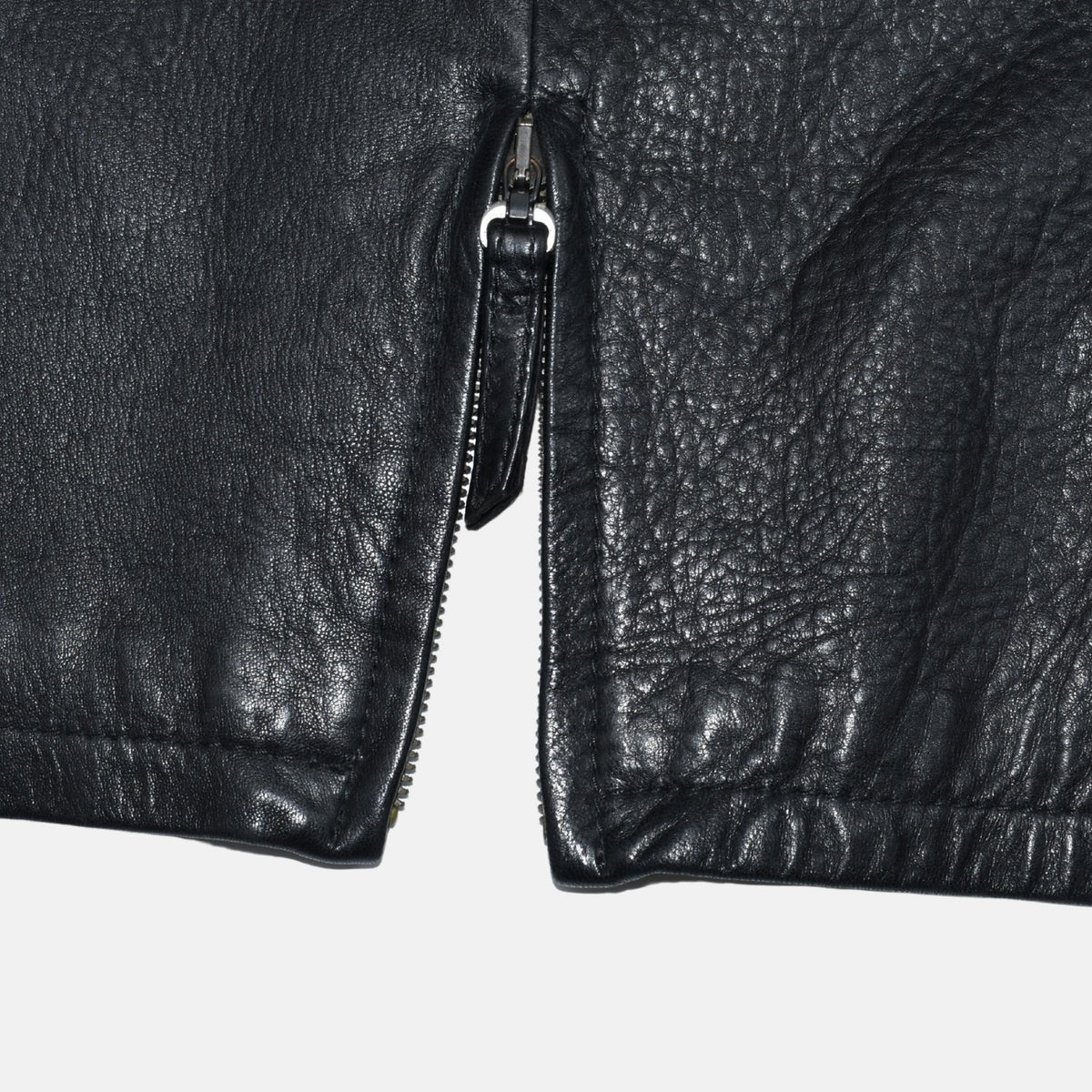 Black Leather Zip Jacket