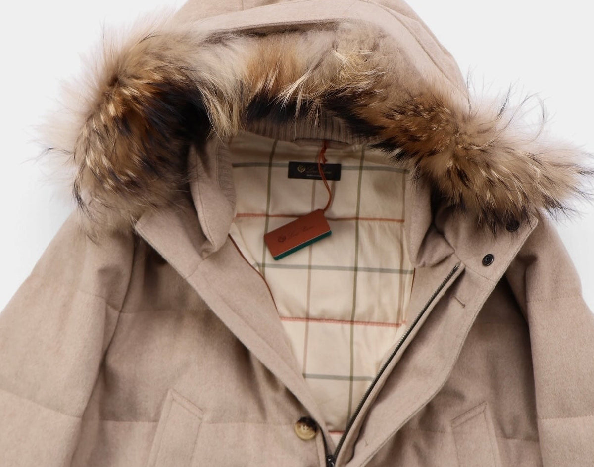 Beige Westernbrook Cashmere Down Parka