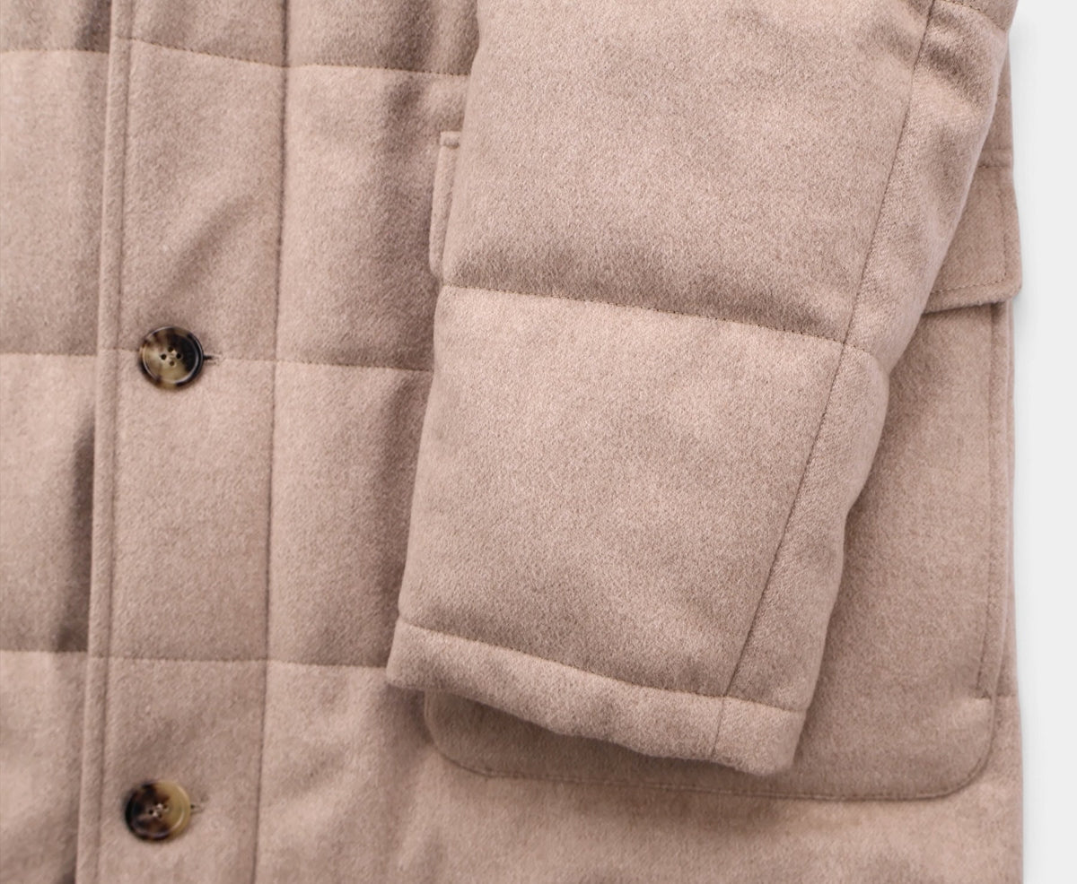 Beige Westernbrook Cashmere Down Parka