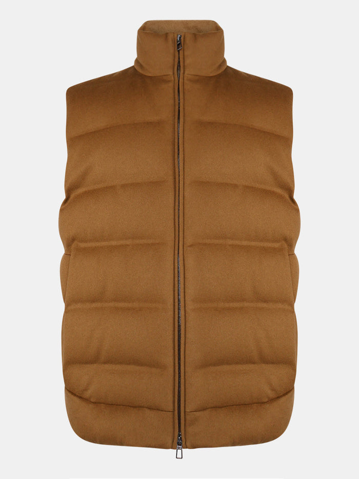 Camel Fillmore Cashmere Down Vest