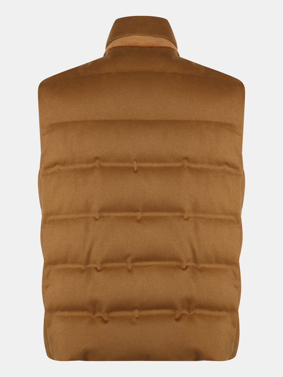Camel Fillmore Cashmere Down Vest