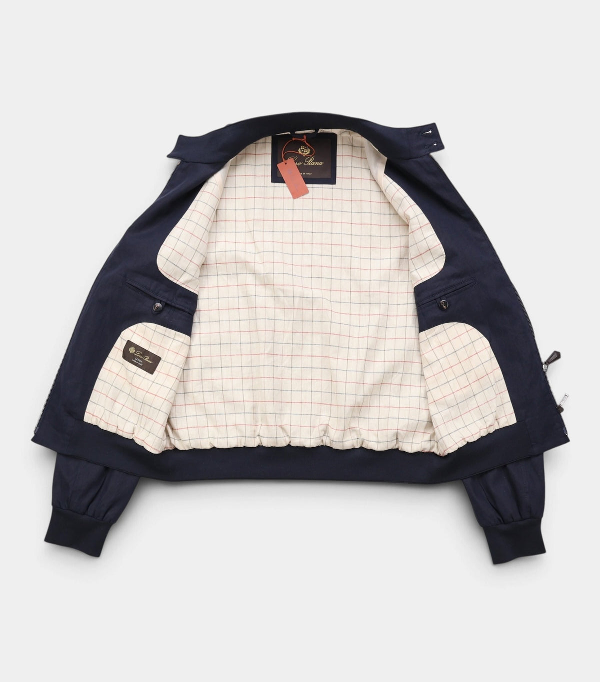 Navy Mason Linen Bomber