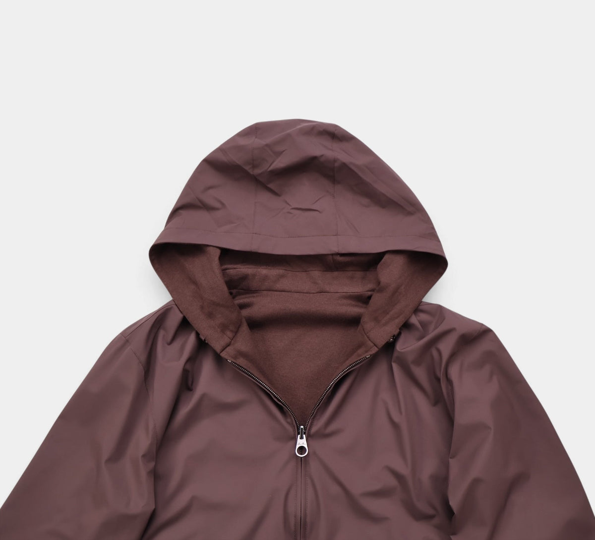 Purple Reversible Hooded Cashmere Bomber