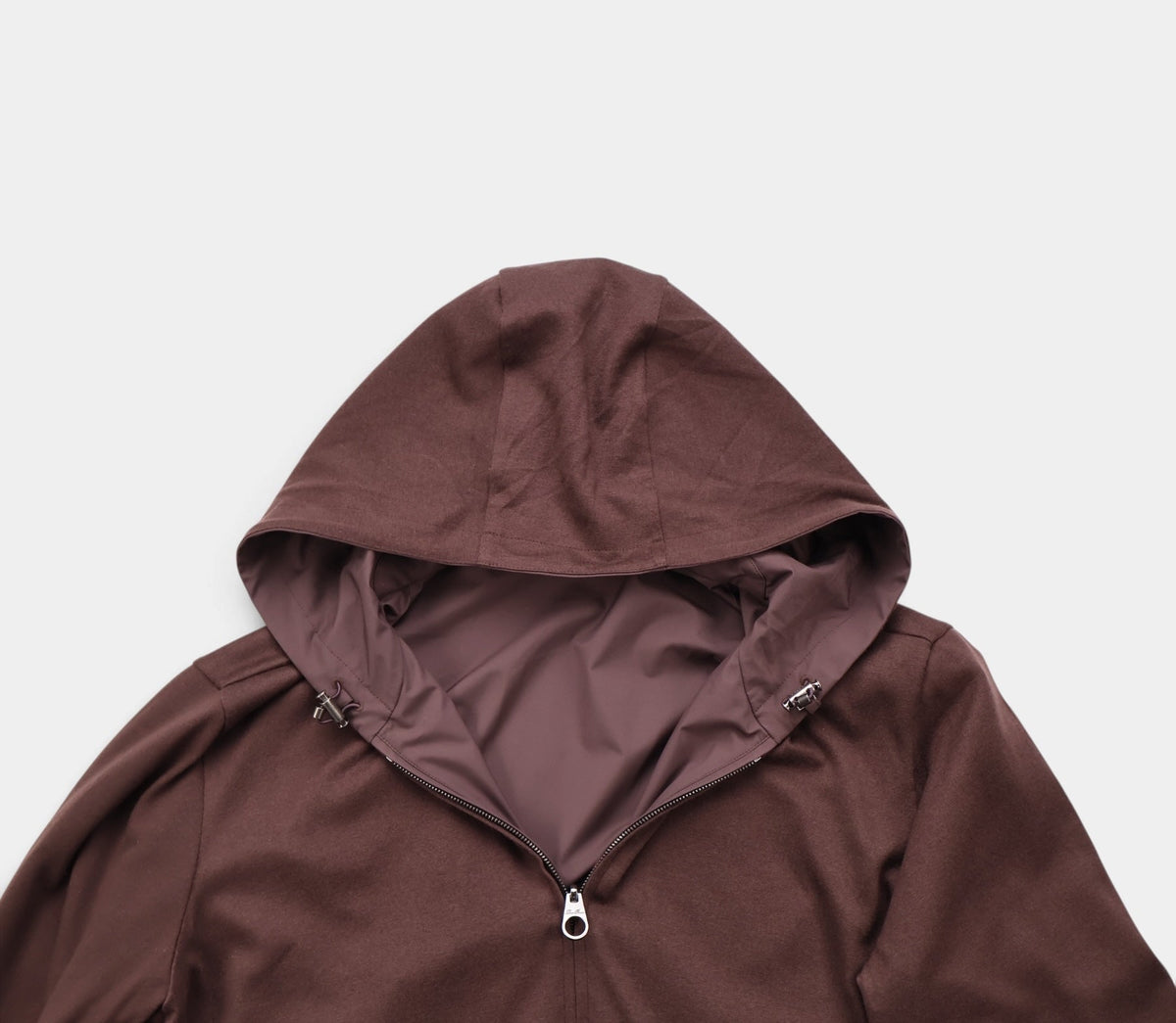 Purple Reversible Hooded Cashmere Bomber