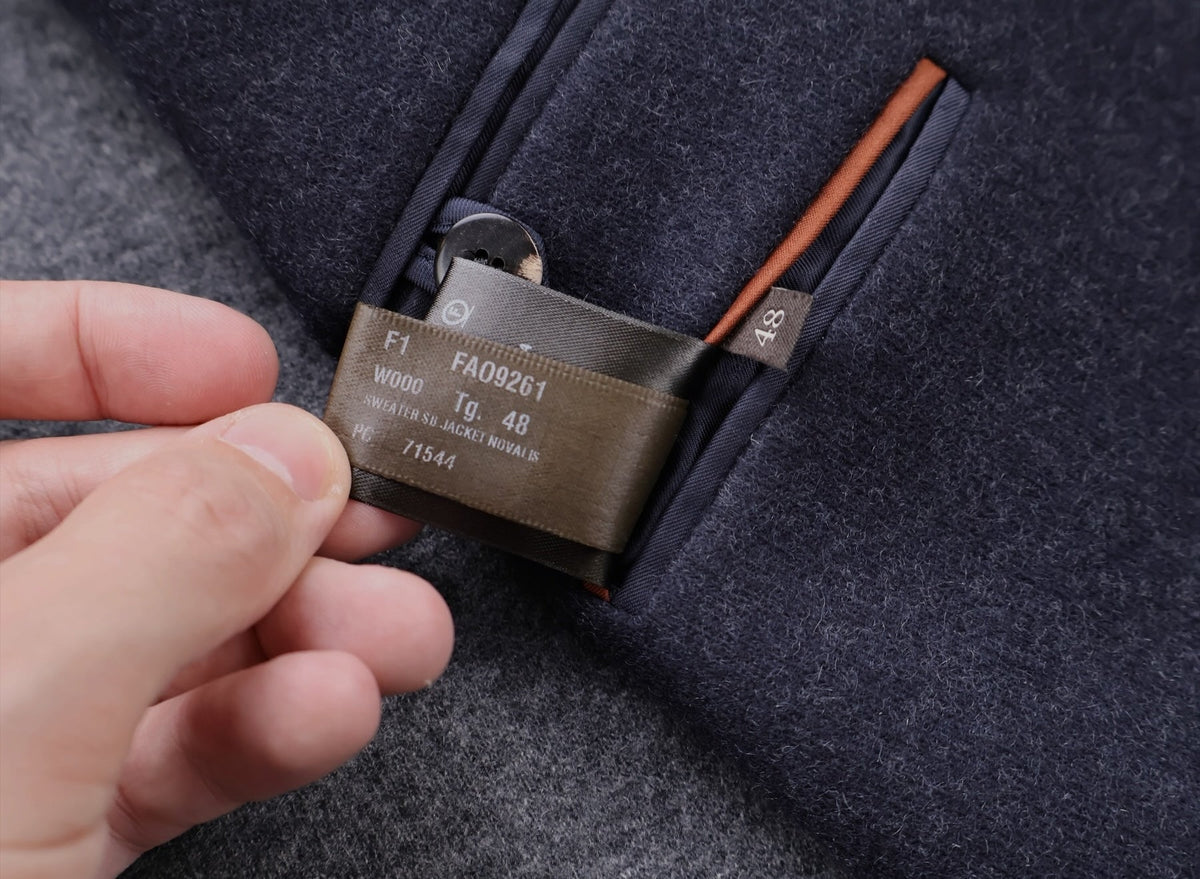 Navy Novalis Cashmere Jersey Jacket