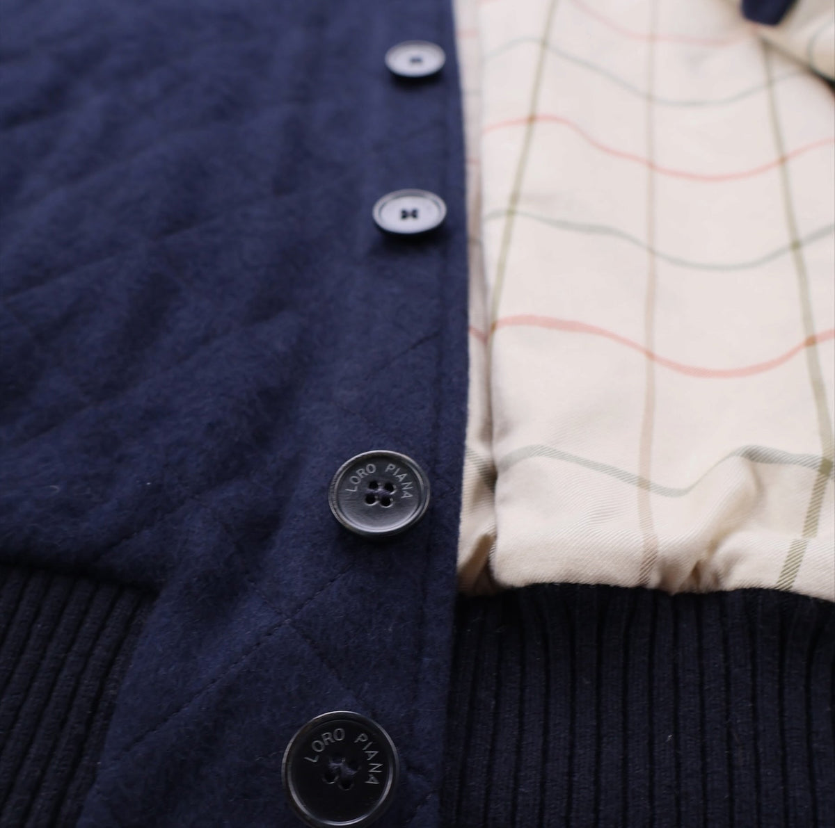Navy Quilted Carry Cashmere Gilet