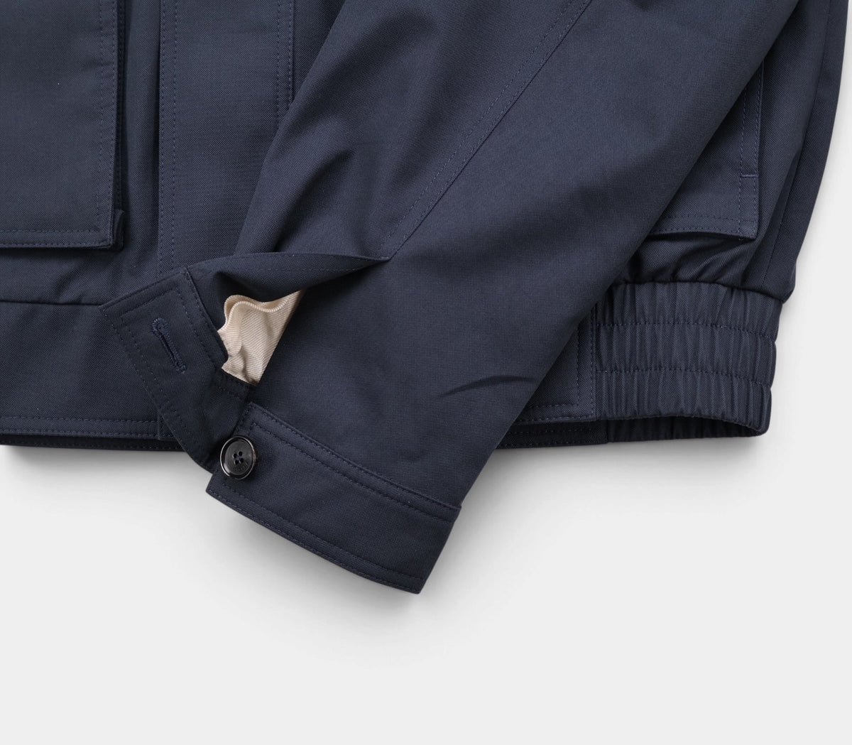 Navy Mavis Cotton/Silk Bomber