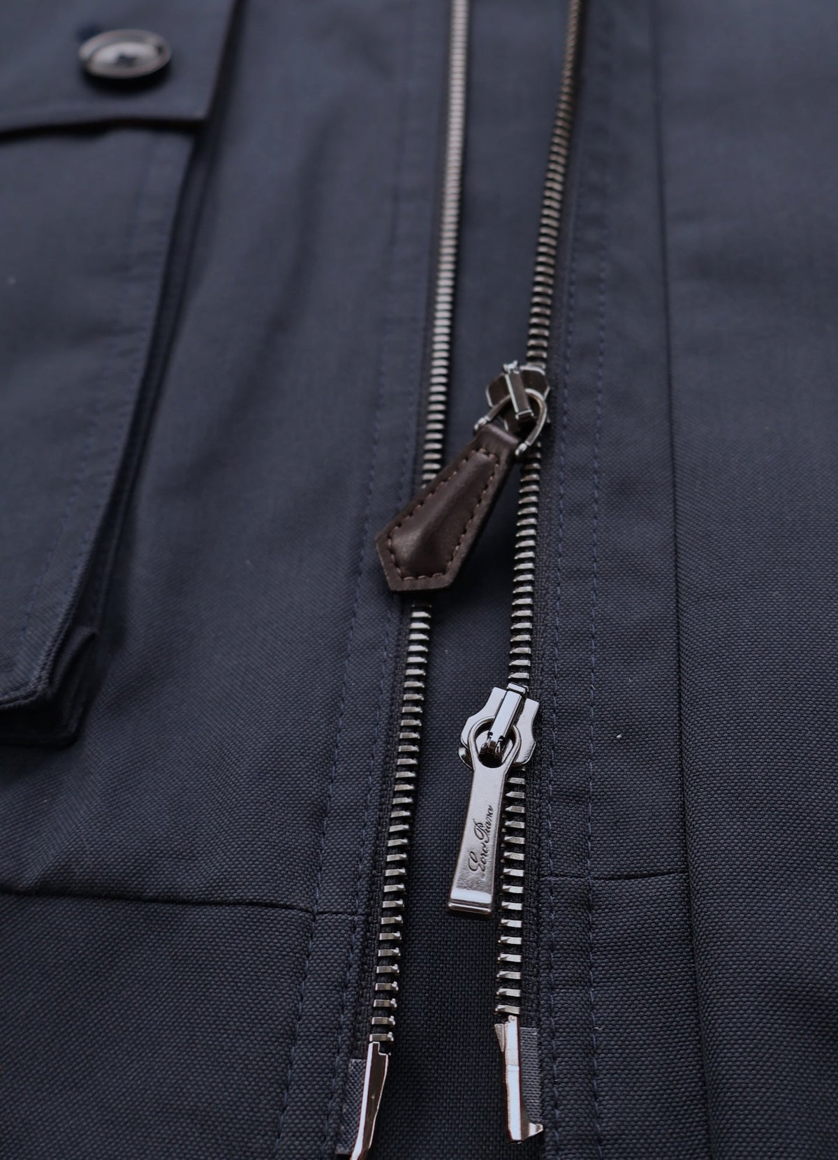 Navy Mavis Cotton/Silk Bomber