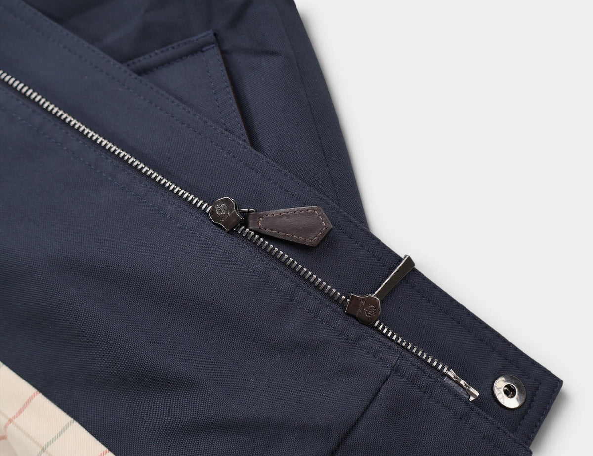 Navy Mavis Cotton/Silk Bomber