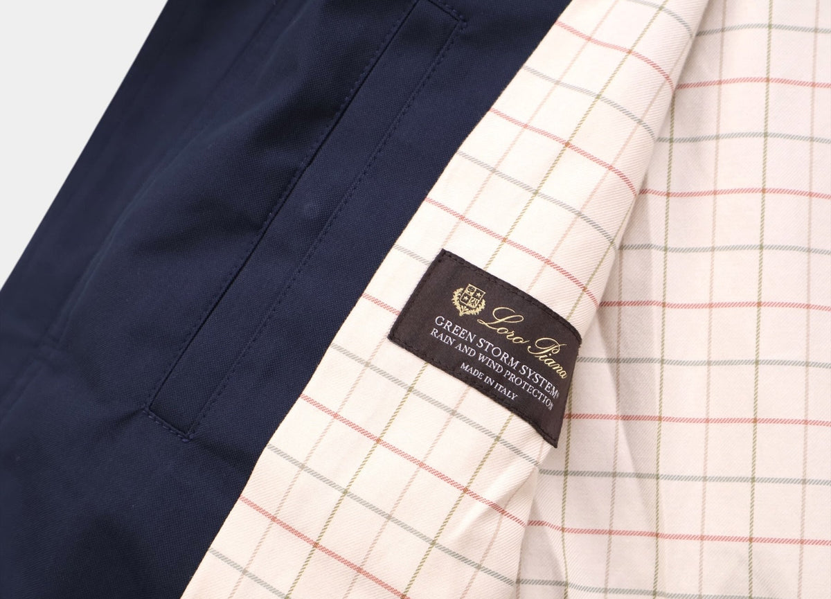 Navy Mavis Cotton/Silk Bomber