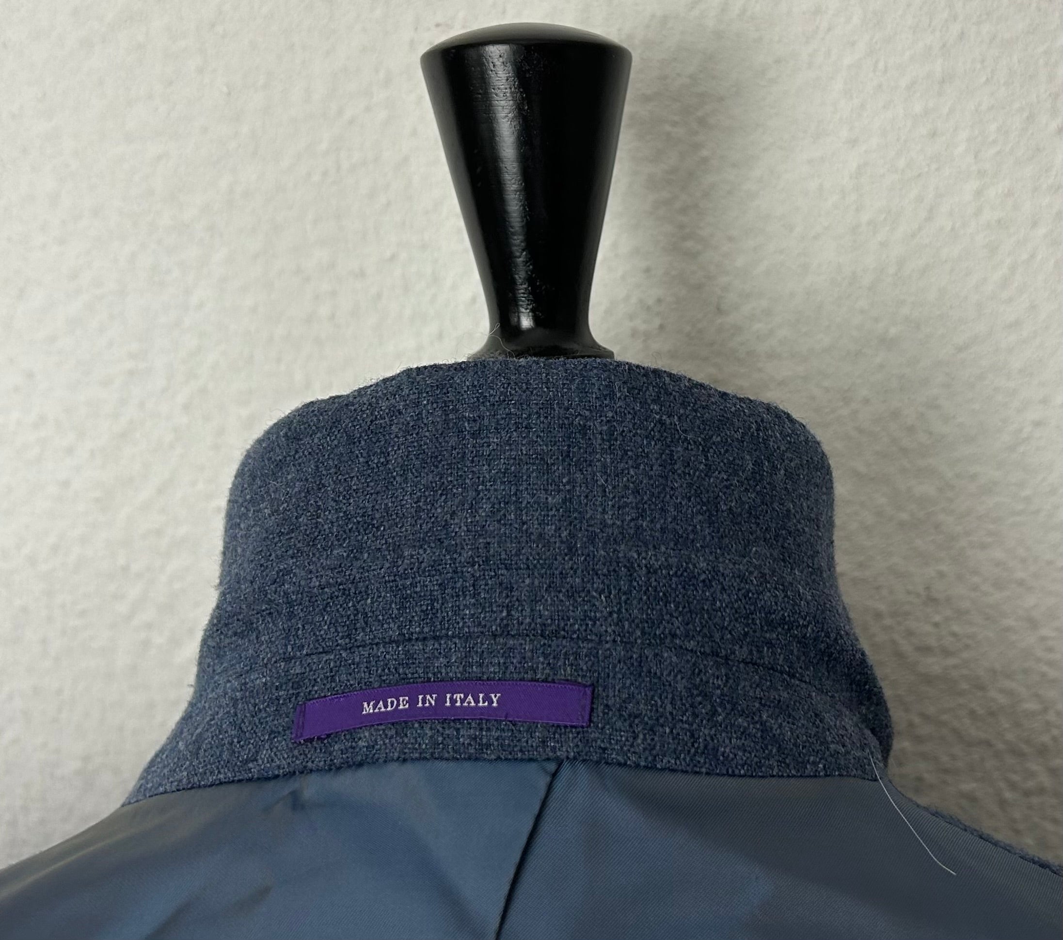 Blue Melange Suit made of Wool/Silk/Linen (EU 52)