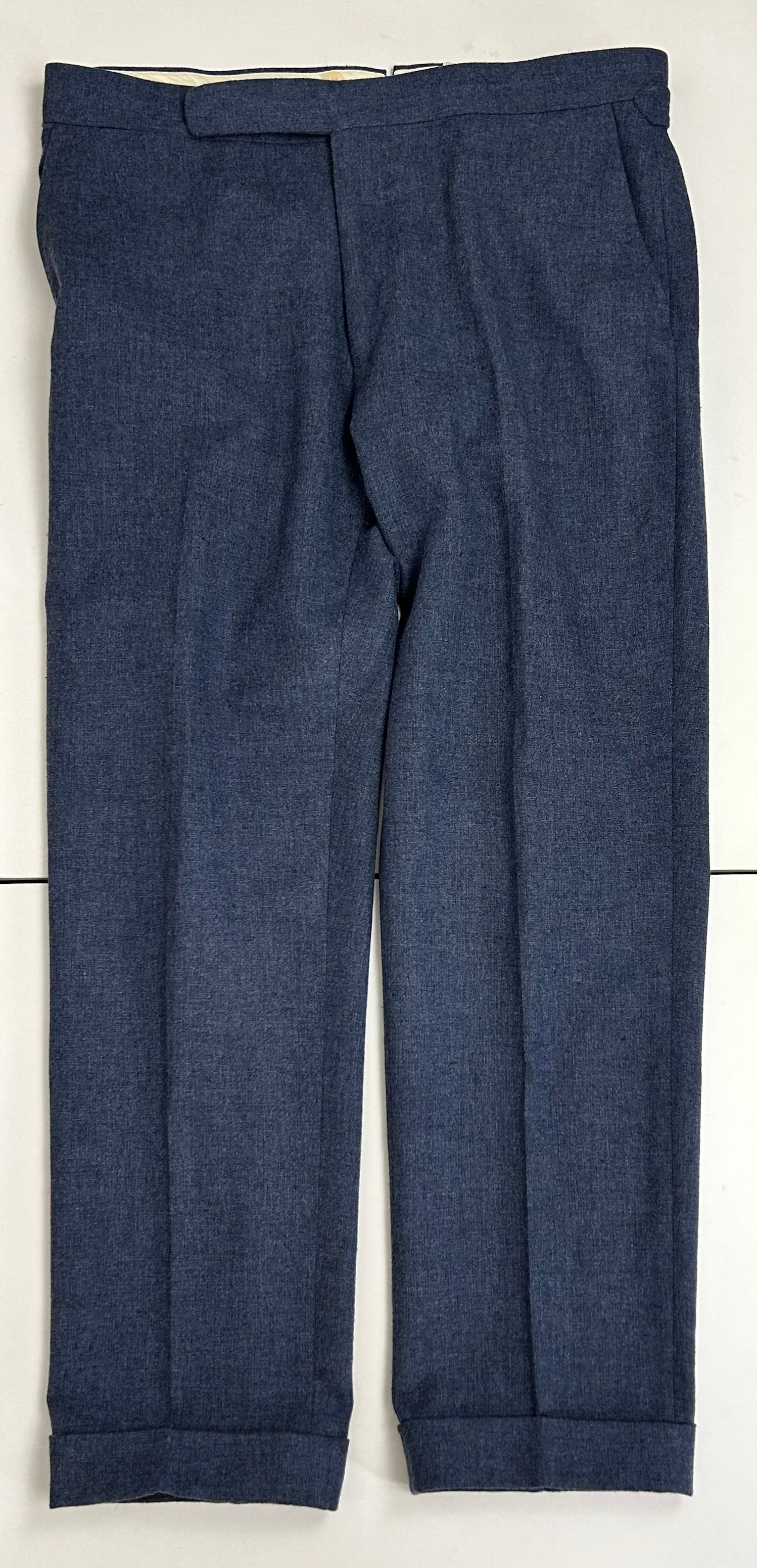 Blue Melange Suit made of Wool/Silk/Linen (EU 52)