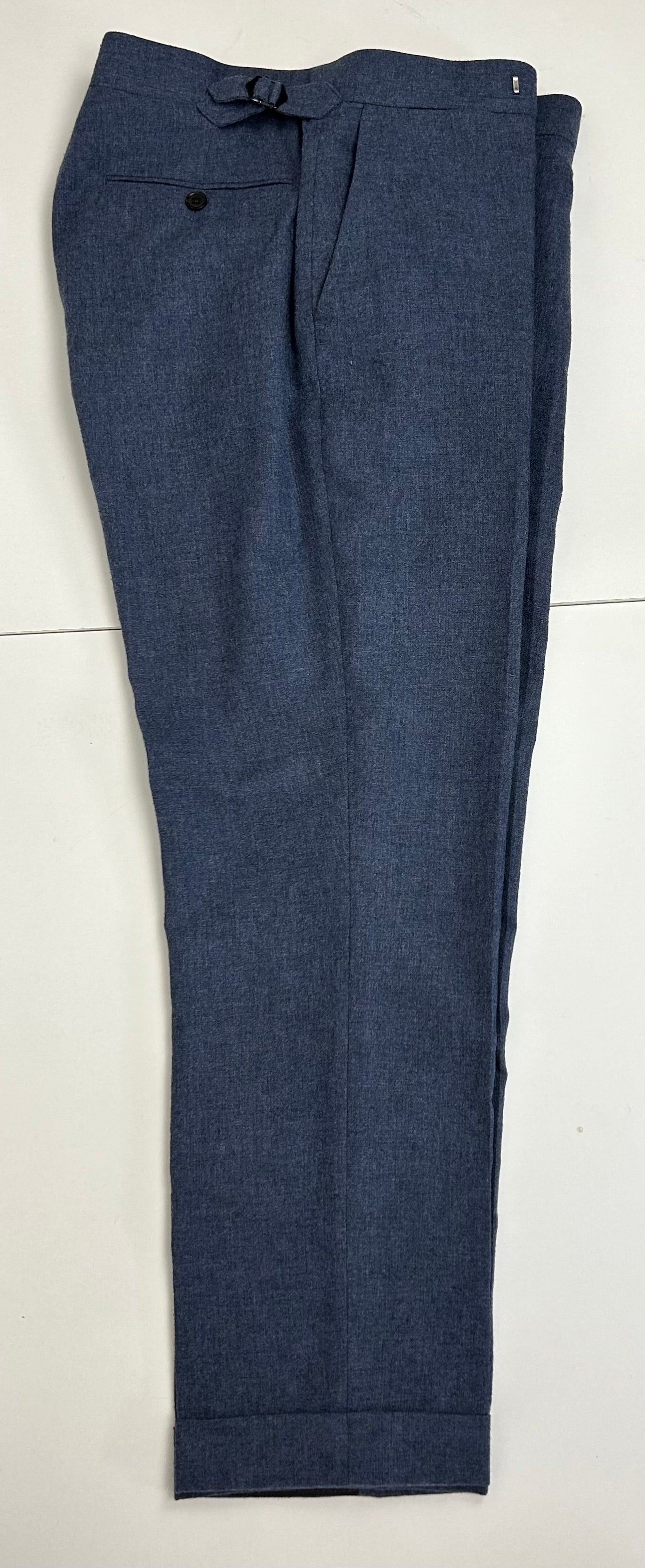 Blue Melange Suit made of Wool/Silk/Linen (EU 52)