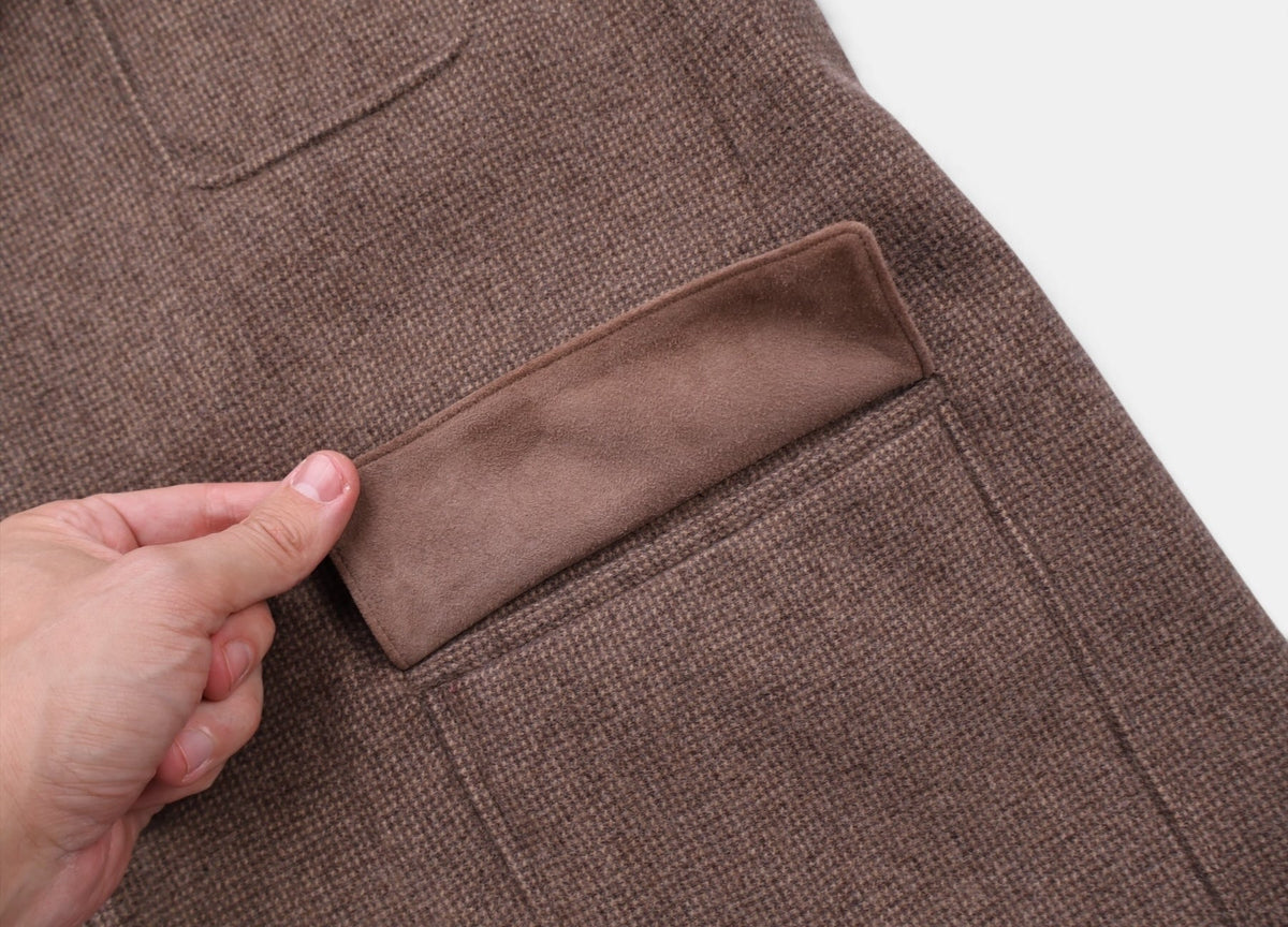 Brown The Stables Cashmere Silk Wool Jacket