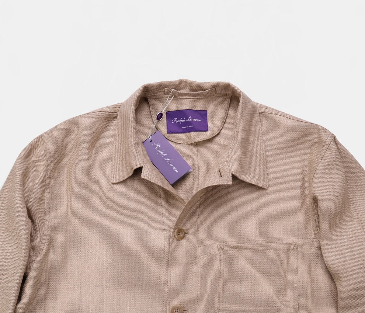 Beige Burnham Linen Cotton Silk Jacket