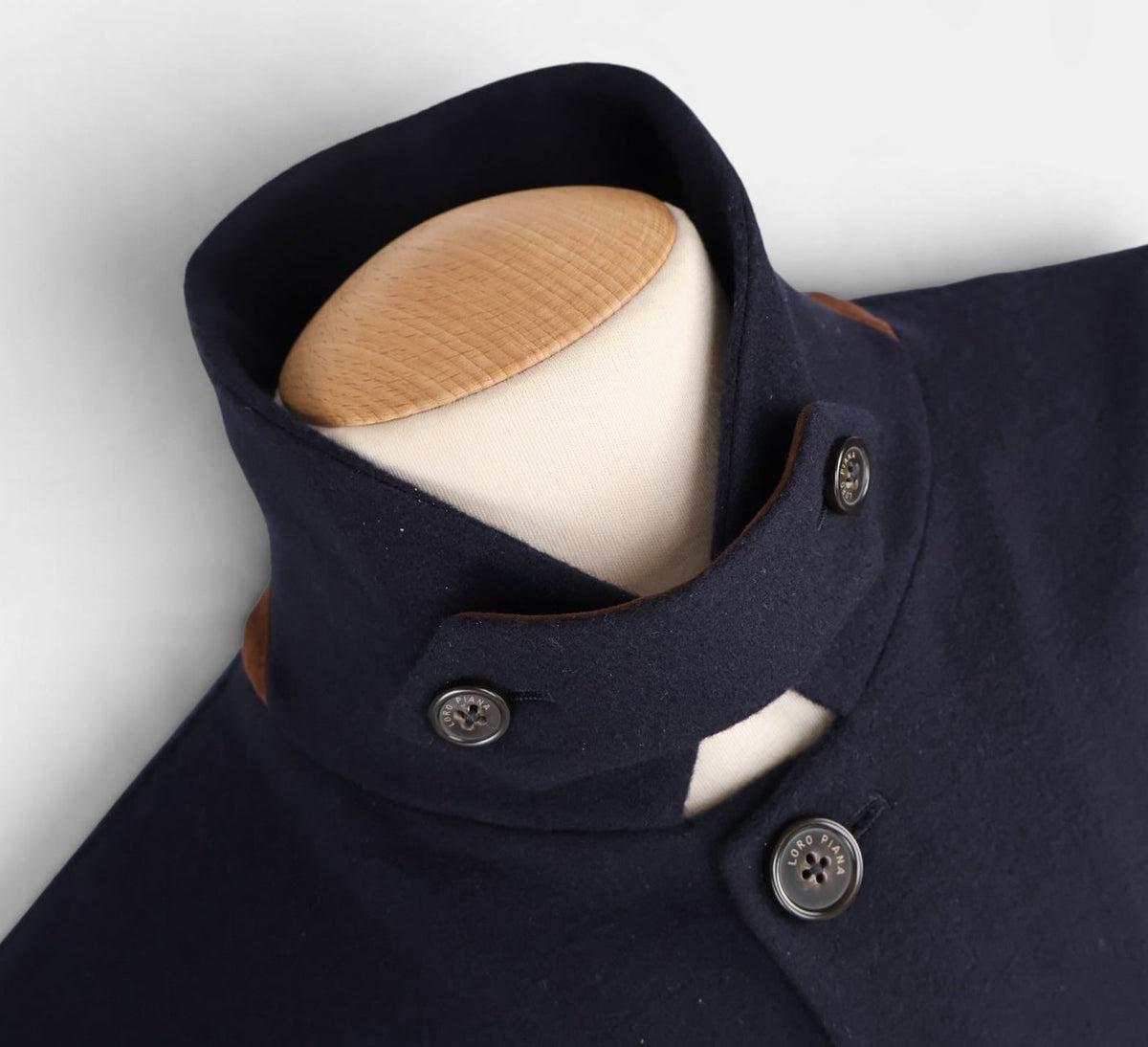 Navy Cashmere Bomber Jacket