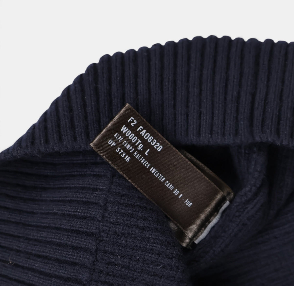 Navy Castorino Baby Cashmere Half-Zip Bomber