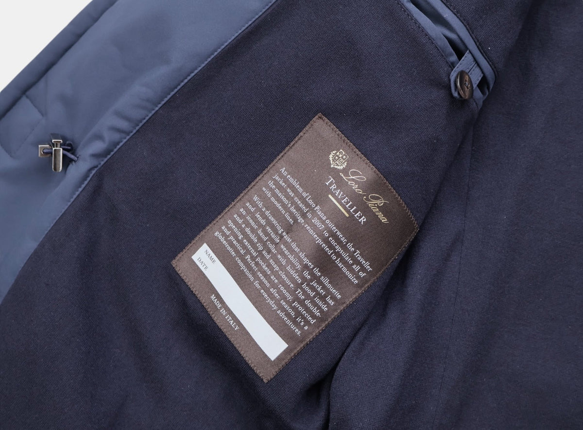 Navy Windmate Traveller Cashmere Jacket