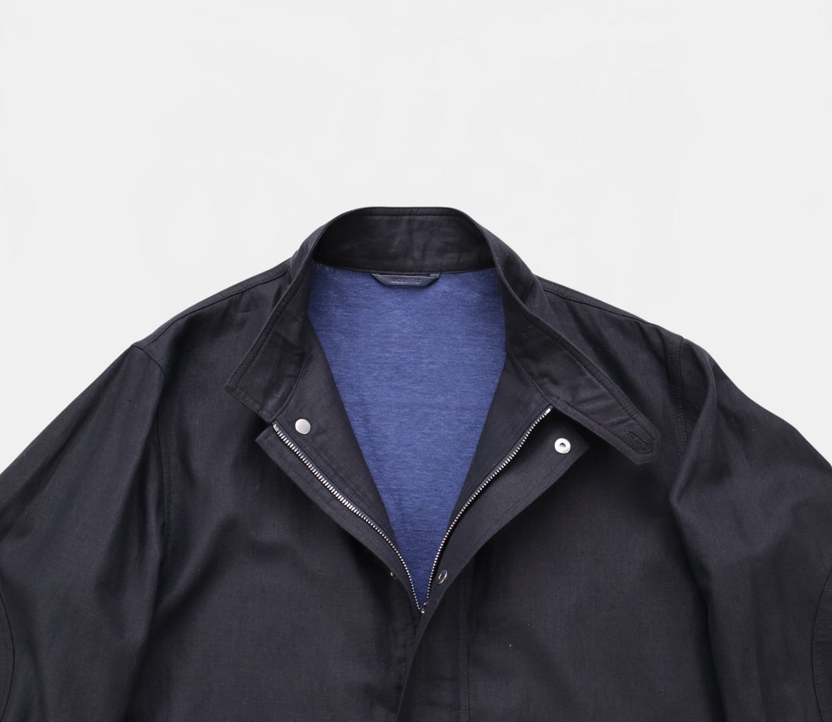Navy Kody Linen Blouson Jacket