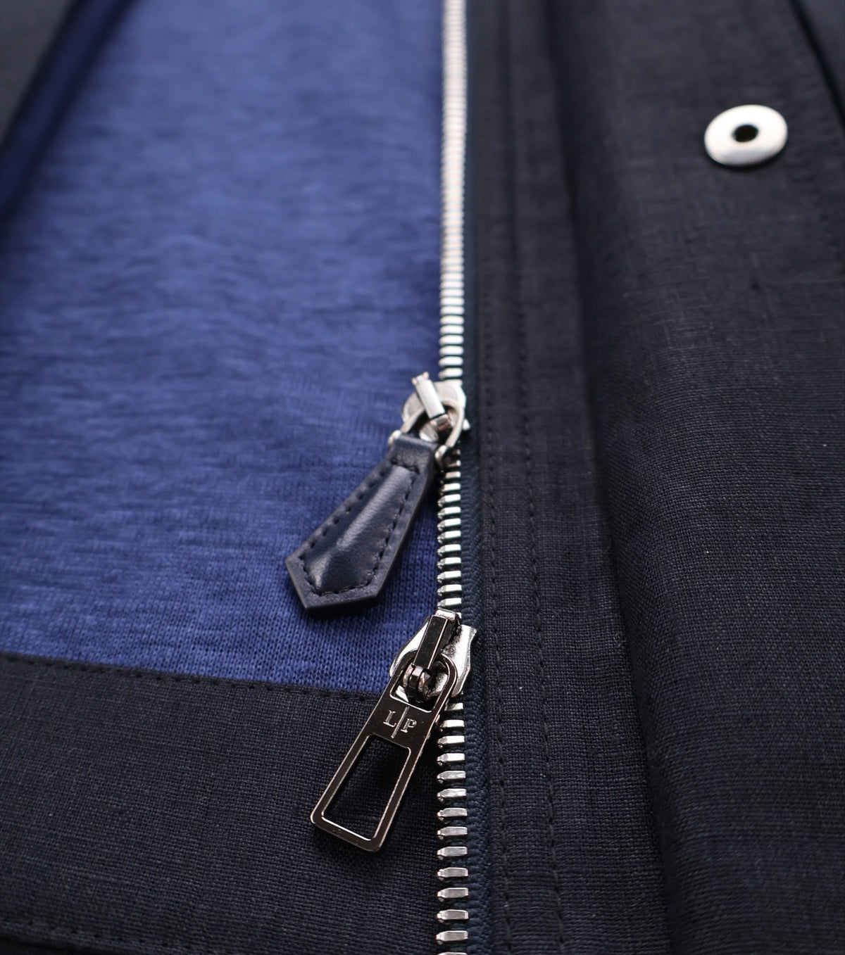 Navy Kody Linen Blouson Jacket