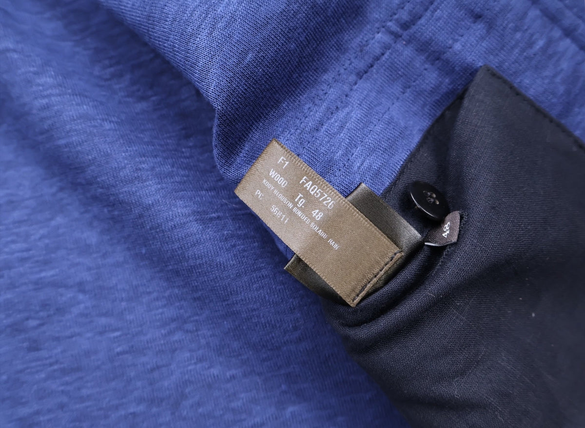 Navy Kody Linen Blouson Jacket