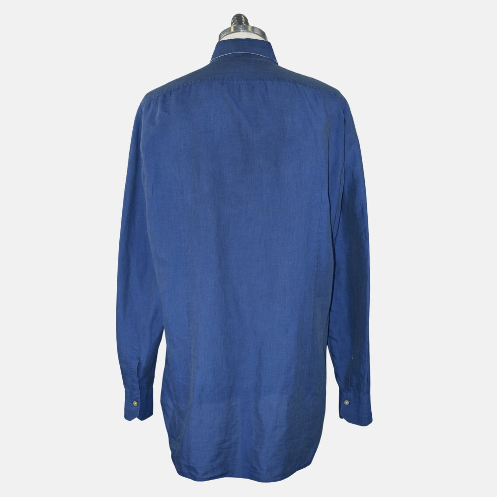 Blue Linen/Silk Shirt (EU 44)