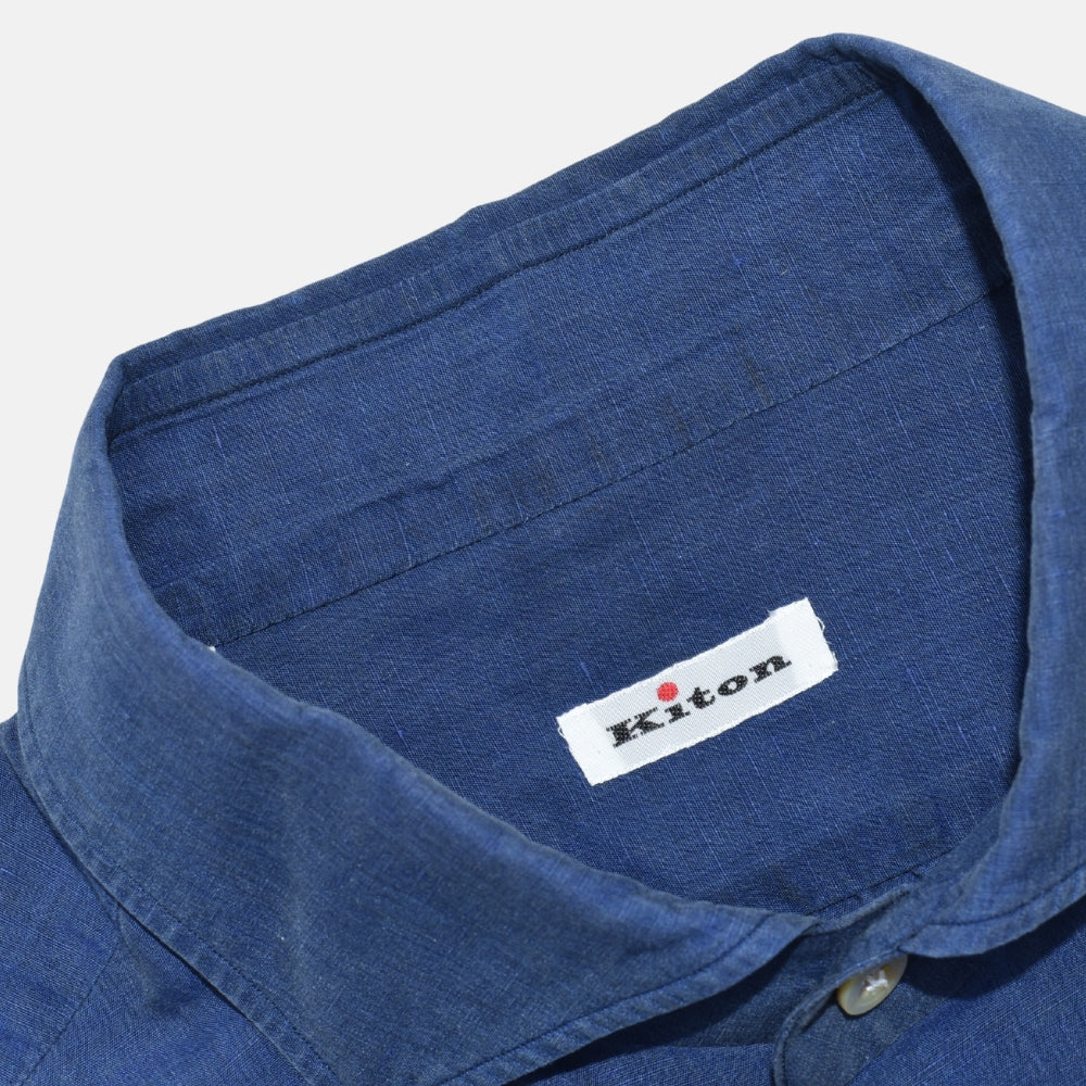 Blue Linen/Silk Shirt (EU 44)
