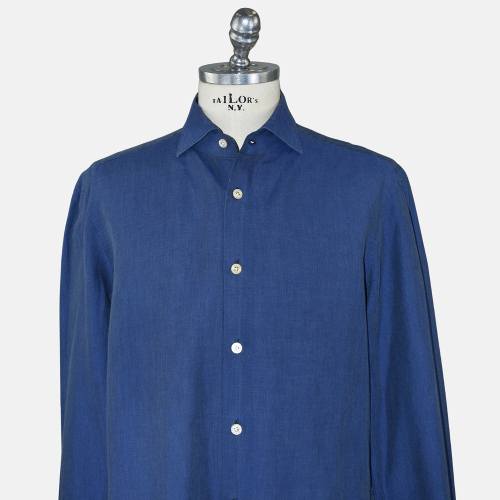 Blue Linen/Silk Shirt (EU 44)
