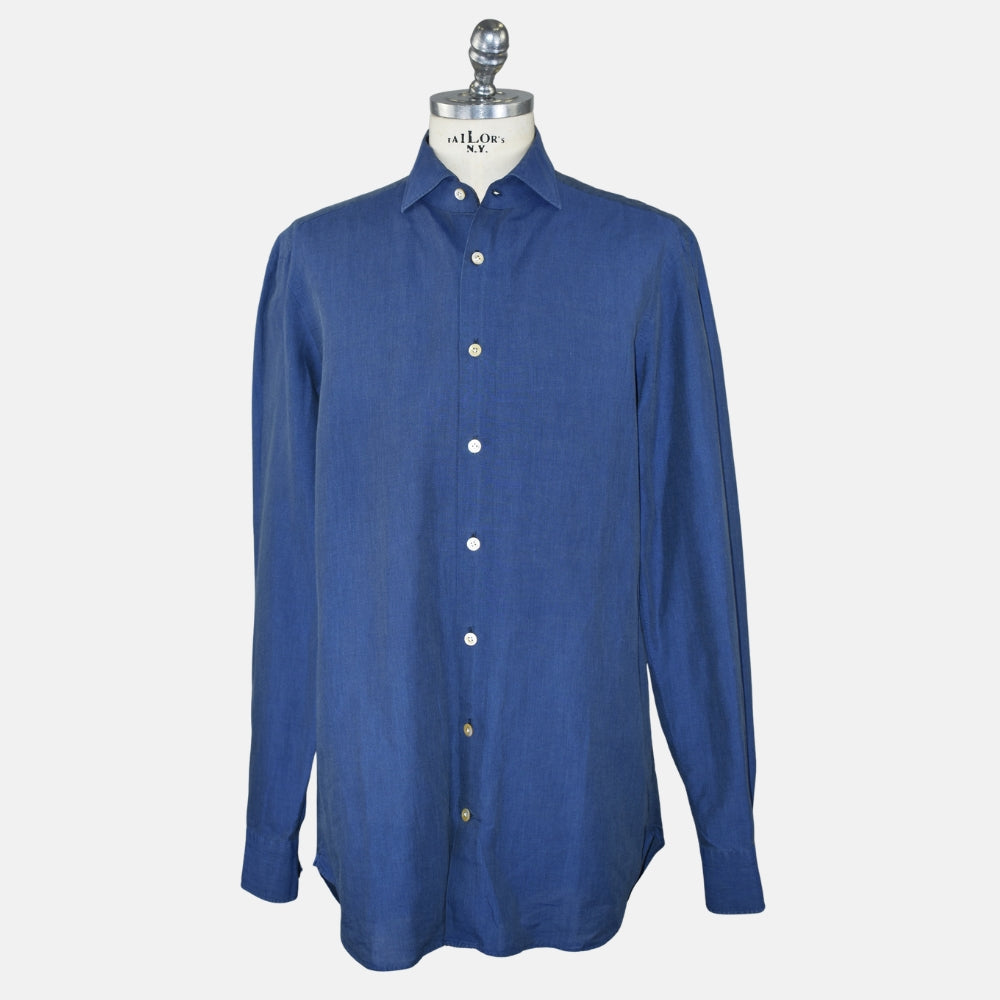 Blue Linen/Silk Shirt (EU 44)