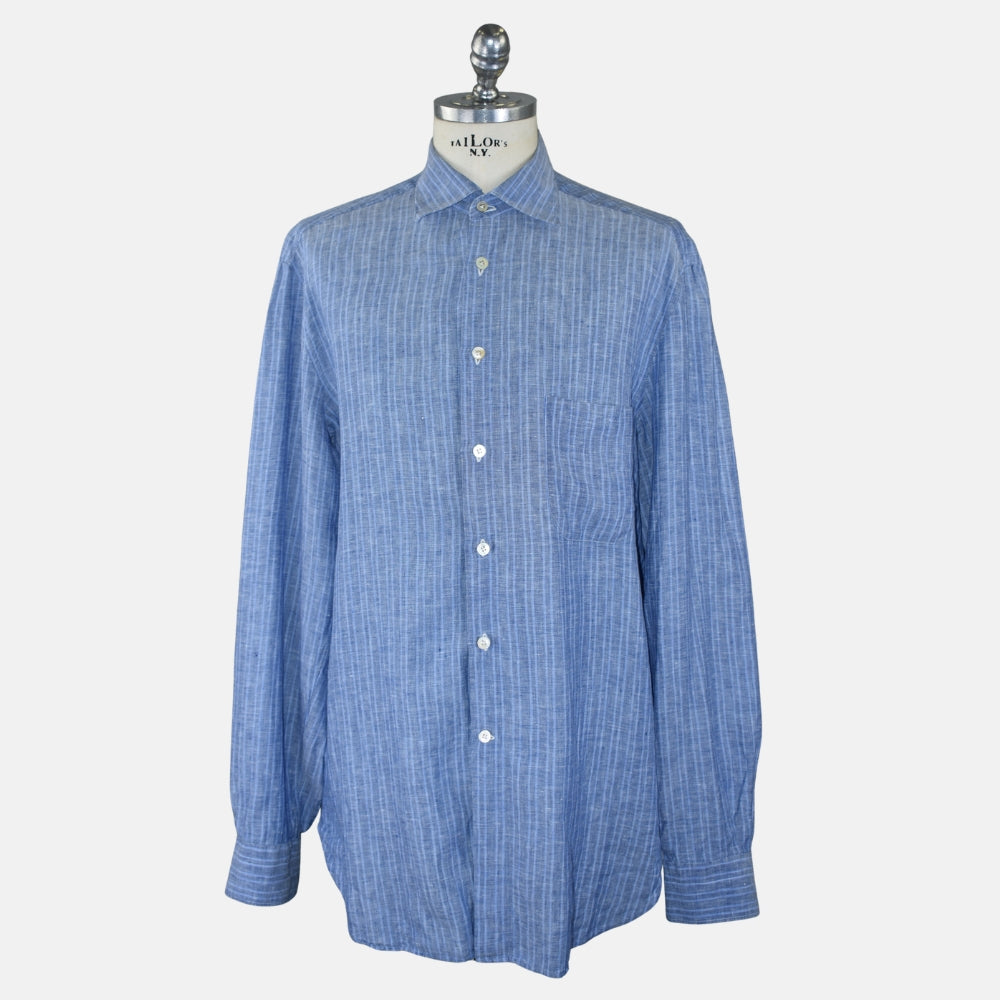 Blue Linen Striped Shirt (EU 44)
