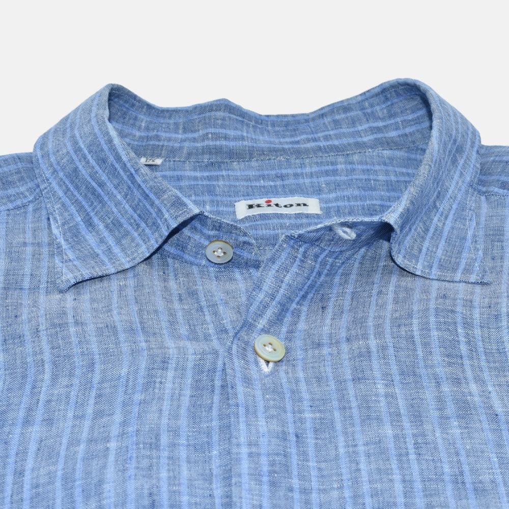 Blue Linen Striped Shirt (EU 44)