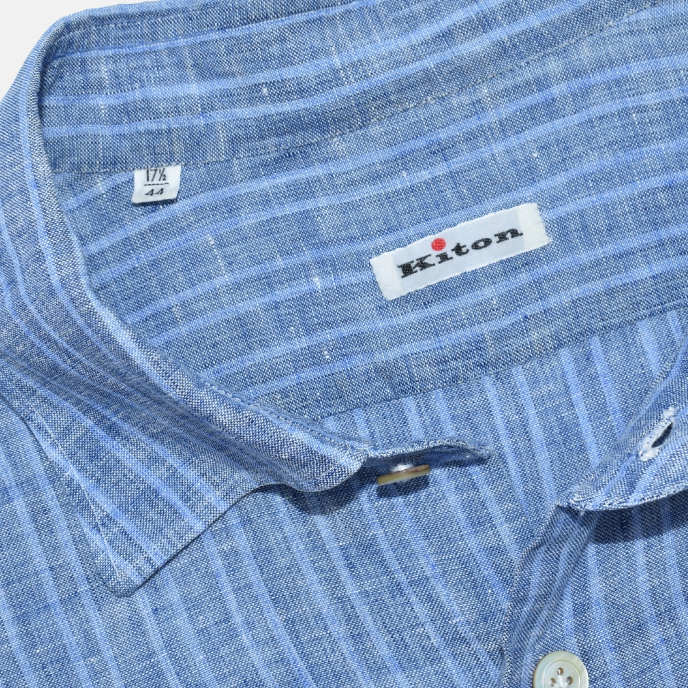Blue Linen Striped Shirt (EU 44)