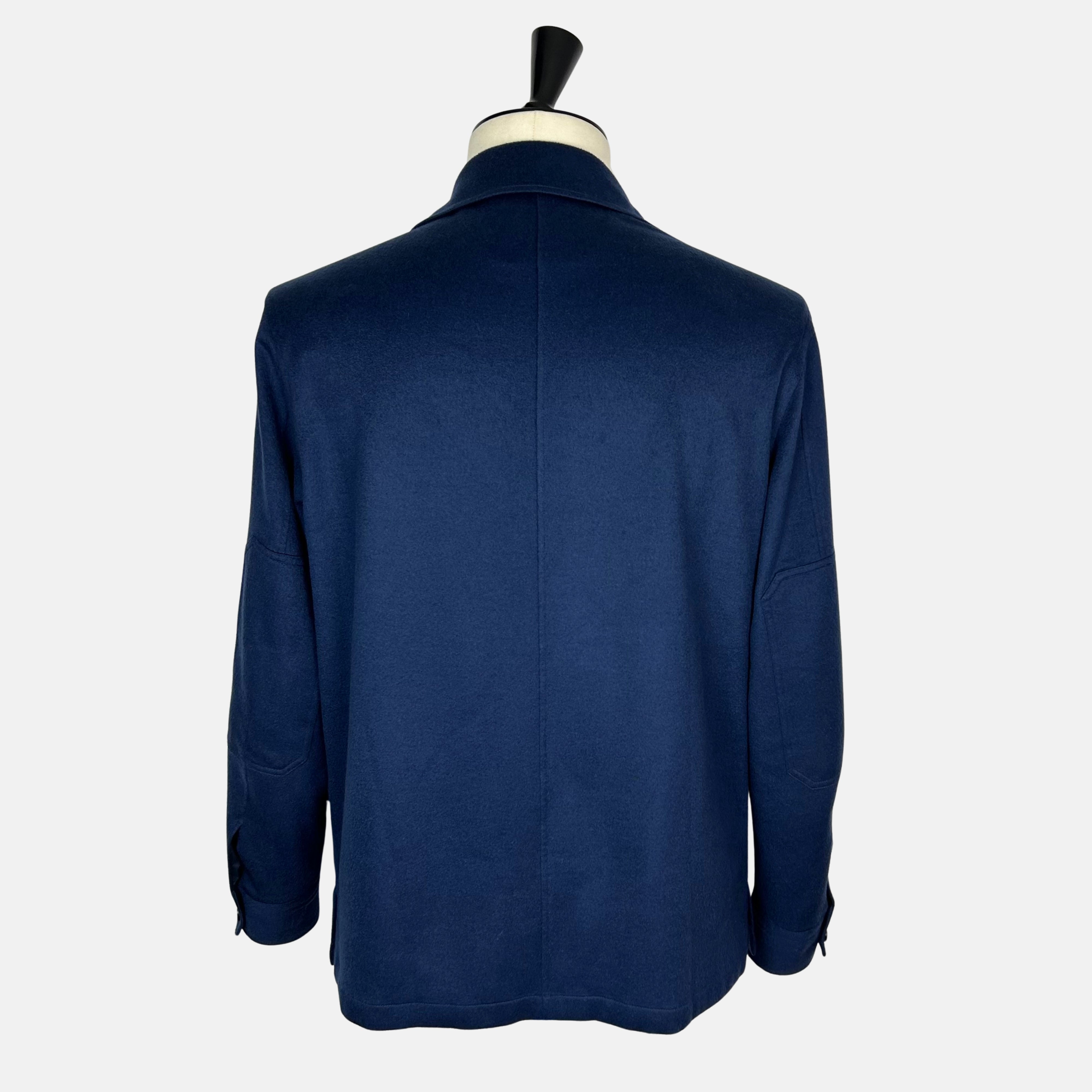 Navy Shirt Jacket made of Cashmere (L)
