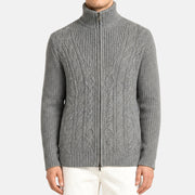 Loro Piana Baby Cashmere Cable Cardigan Grey (EU 50 / EU 54)