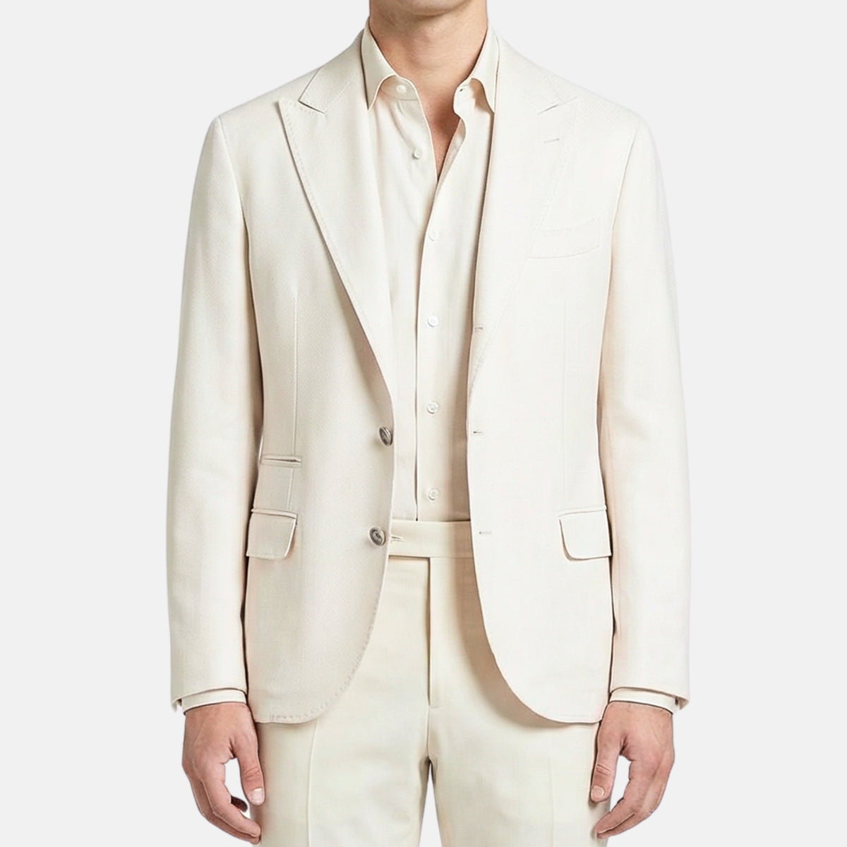 Cream Blazer made of Wool/Silk/Cashmere (EU 50)