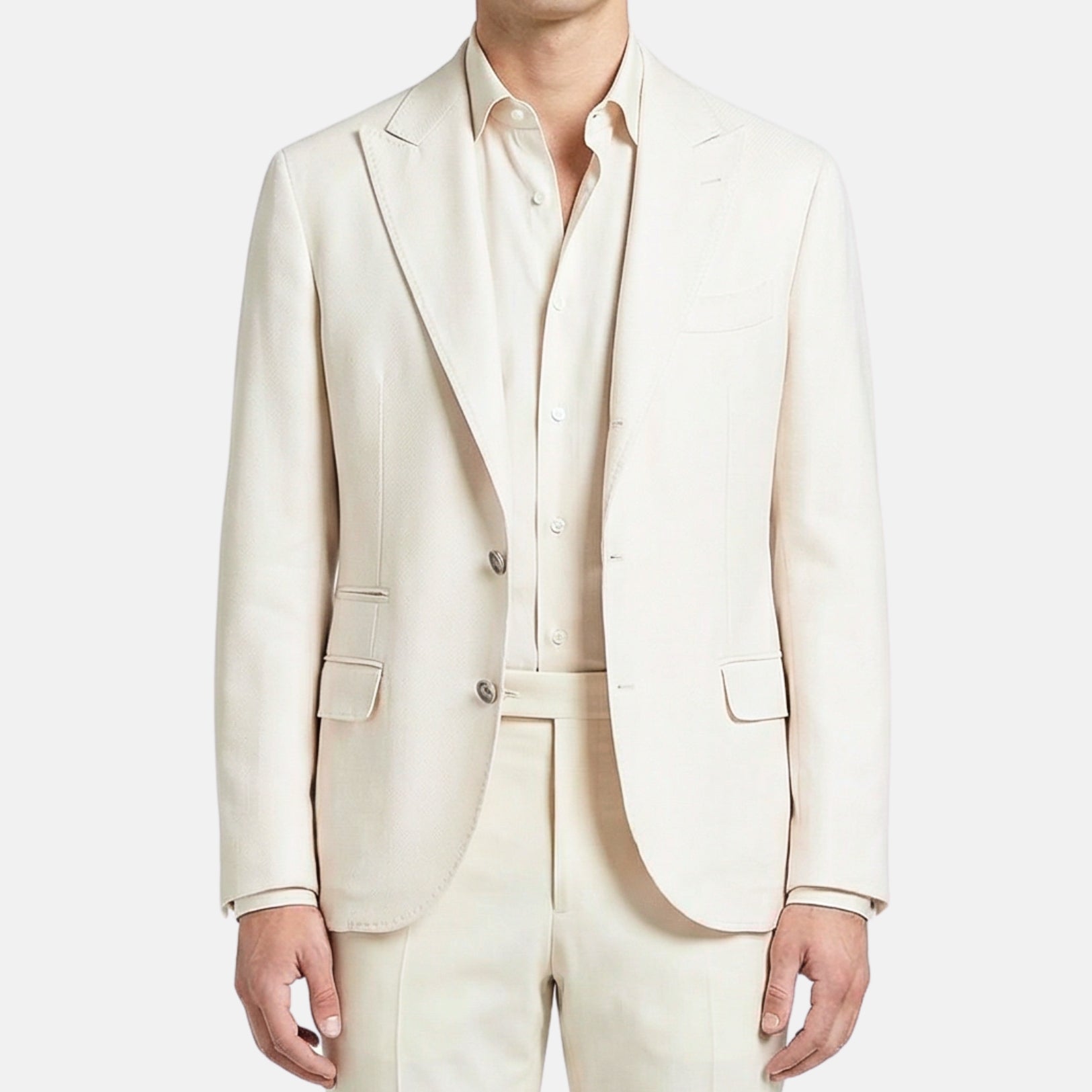 Cream Blazer made of Wool/Silk/Cashmere (EU 50)