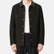 Black Suede Quilted Jacket (EU 52)