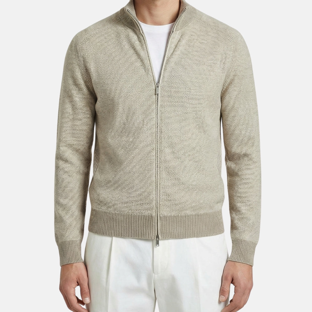 Ecru  Cardigan made of Cashmere/Silk (EU 50)