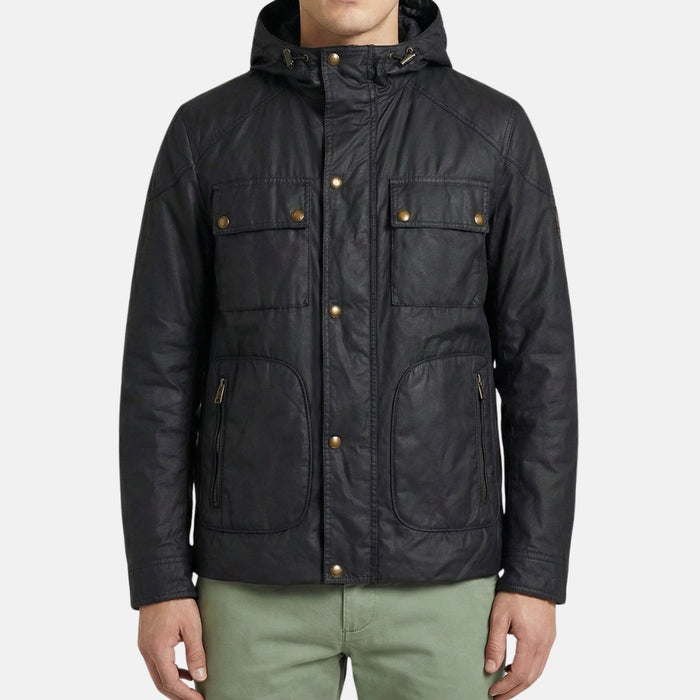 Black Waxed Jacket made of Polyester (EU 50)