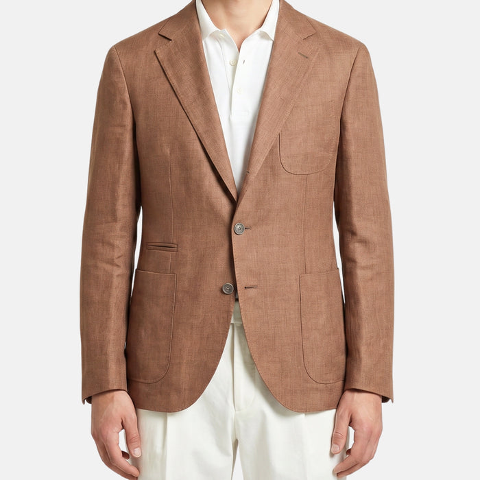 Brown Cotton Blazer