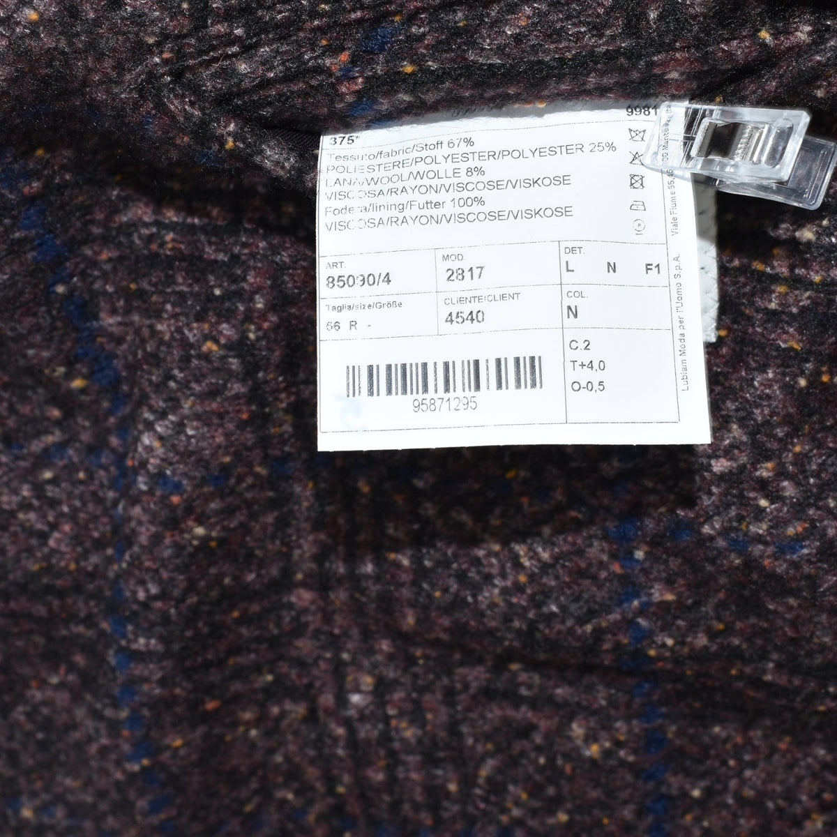 Bordeaux Check Dandy Blazer