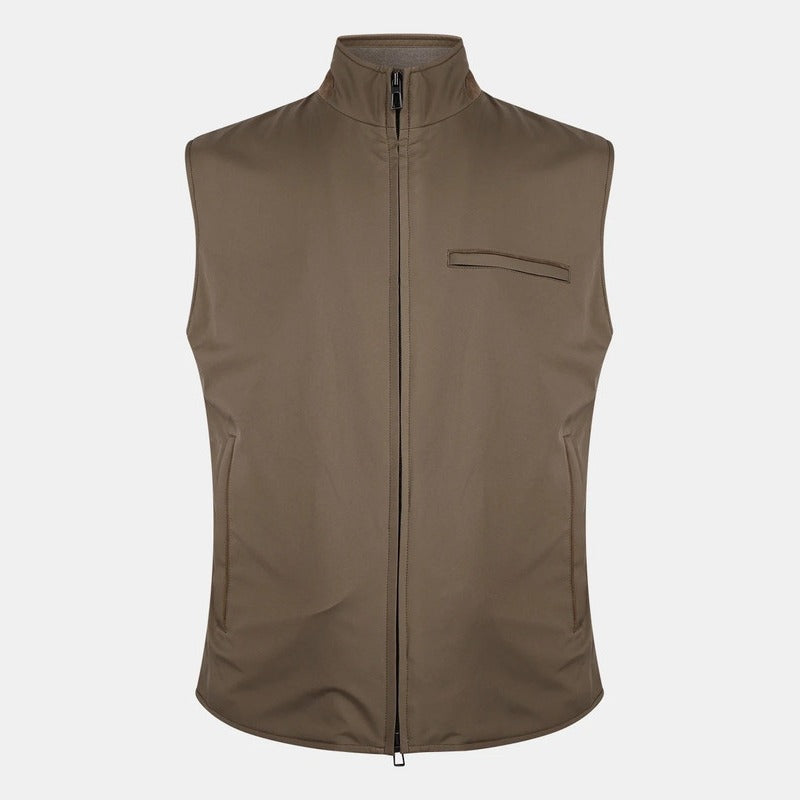 Loro Piana Brown Windmate Cashmere Vest – pre-owned luxury menswear at Sanpetuna